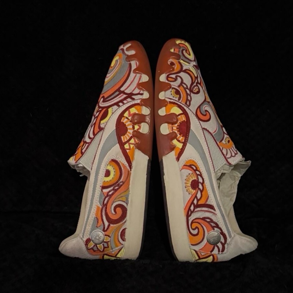 Puma Hand Painted Psychedelic Slip-On Sneakers by Damien Bart 1/1.  size 11 - Picture 3 of 6